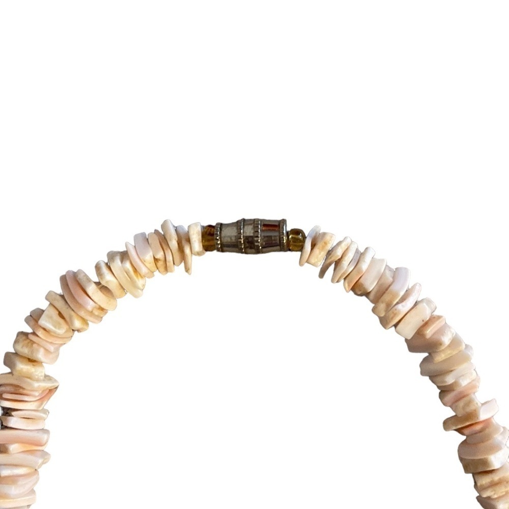 Puka Shell Necklace Pink 11.5” - Picture 5 of 5